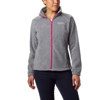 Columbia Jas Dames, Benton Springs Full Zip Fleece LichtGrijs Fuchsie, 80JAKZHMO